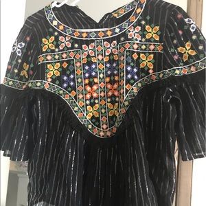 Zara sheer ethnic top